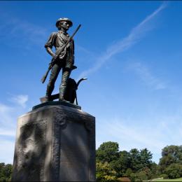 The Minute Men statue by Daniel Chester French (Isaac Davis)