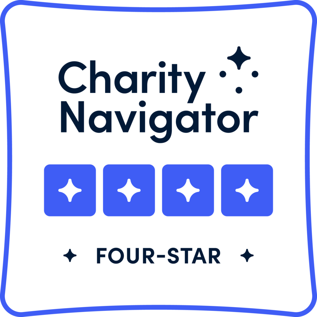 Charity Navigator logo with 4 stars