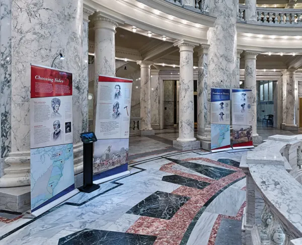 The American Revolution Experience on display at the Idaho State Capitol