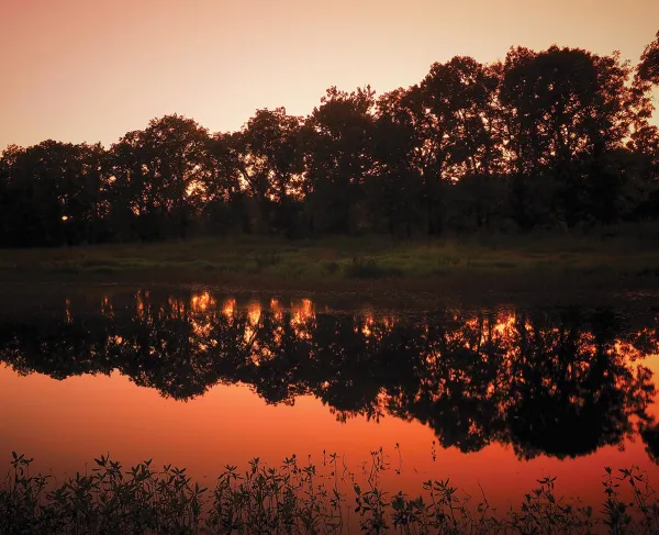 Sunset over the Shenandoah River at Cool Springs Battlefield, Clarke County, Va.
