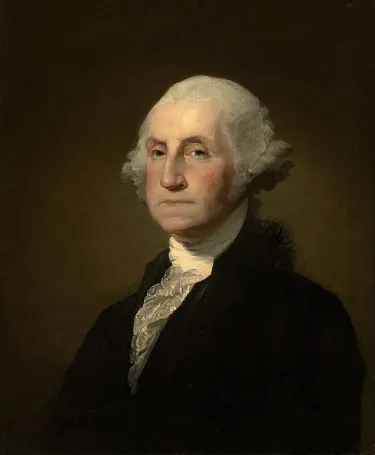 Portrait of George Washington copied by Stuart from his own Athenaeum Portrait