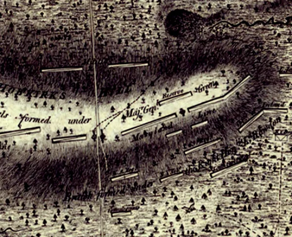 Topographical drawing of Hobkirk Hill
