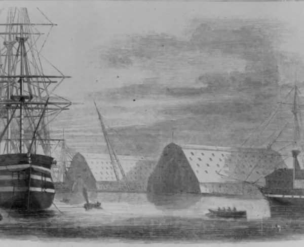 Woodcut image of Gosport Navy Yard